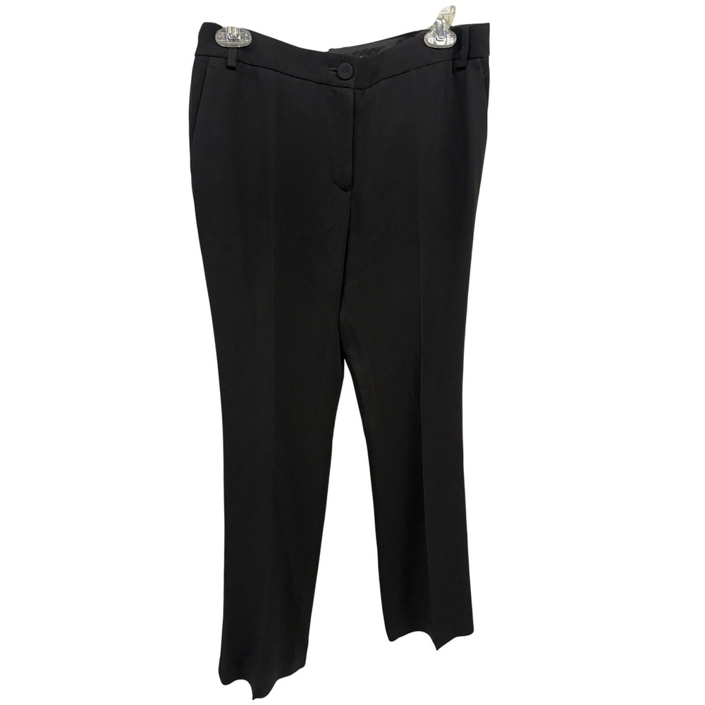 Tory Burch Women's Sz 4 Black Pleated Minimalist Business‎ Career Twill Trousers